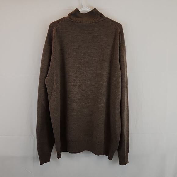 Jeremy Argyle NYC 100% Merino Wool Taupe 1/4 Zip Long Sleeve Sweater Size XXL - Picture 2 of 9